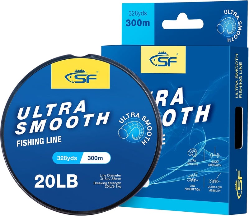 sf. Ultra Smooth Monofilament Mono Fishing Line with Spool Mono String Nylon Invisible Line Clear 2 4 6 8 10 12 14 17 20 20LB Fishing Wire Freshwater Saltwater - Image 1